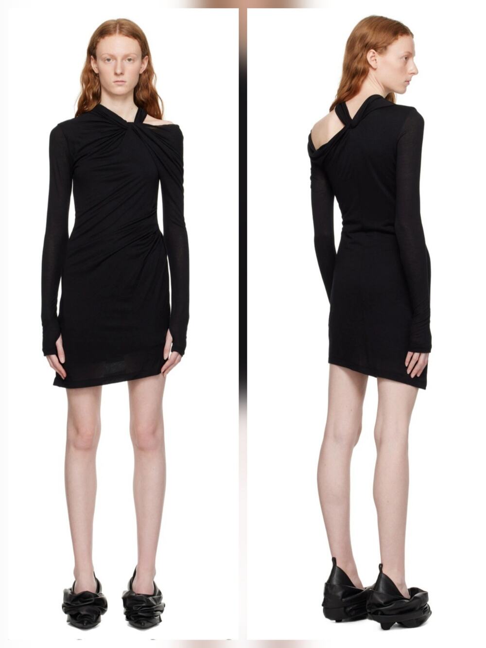 Helmut Lang - Mini dress with twisted detail at the front